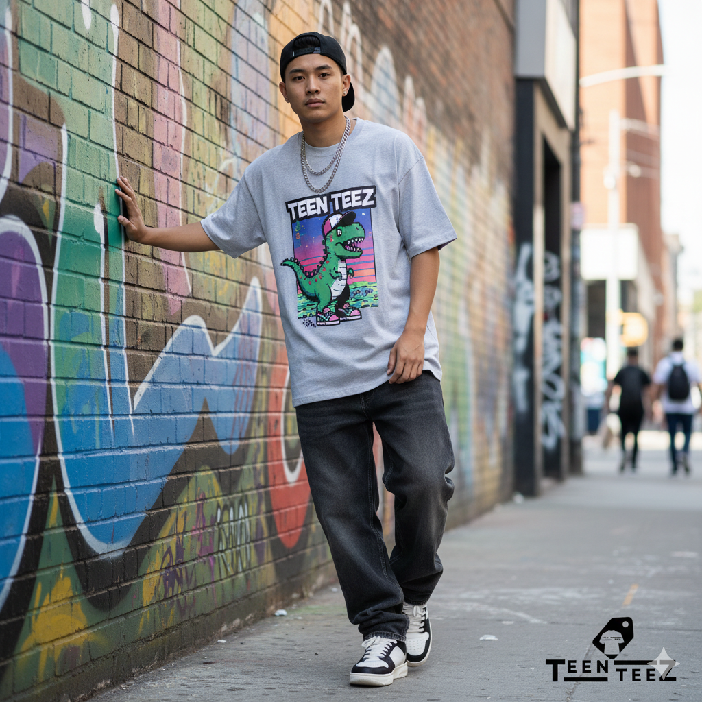 TeenTeez Oversized Tee Model 4